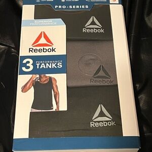 Reebok Pro-Series Black Performance Tanks